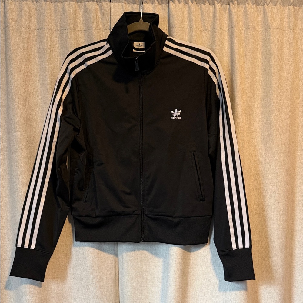 Adidas Black and White Zip-Up Jacket - Picture 3 of 4
